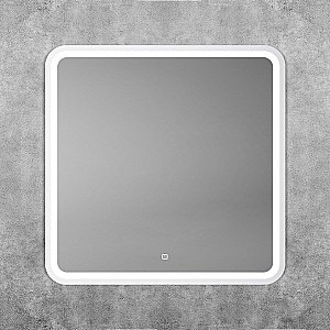 Зеркало Art&Max GENOVA AM-Gen-800-800-DS-F-White в ванную от интернет-магазине сантехники Sanbest