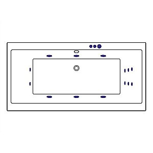 Ванна акриловая EXCELLENT Pryzmat Slim SMART WAEX.PRY18S.SMART.BR 180x80 белая с гидромассажем купить в интернет-магазине Sanbest