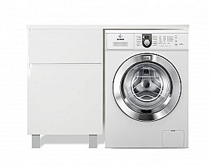 Тумба с раковиной Эстет Dallas Luxe 130 напольная 2 ящика, белая для ванной в интернет-магазине Sanbest