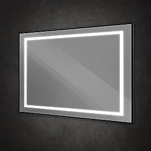 Зеркало BelBagno Kraft SPC-KRAFT-1200-800-SENS-NERO черный в ванную от интернет-магазине сантехники Sanbest