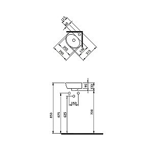 Раковина Berges Small 29,5 182011 белая купить в интернет-магазине Sanbest