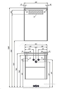 Зеркальный шкаф Акватон Стоун 60 белый купить в интернет-магазине сантехники Sanbest