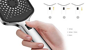 Душевая система Vincea Inspire VSFW-3I21MT4MB черная матовая купить в интернет-магазине сантехники Sanbest