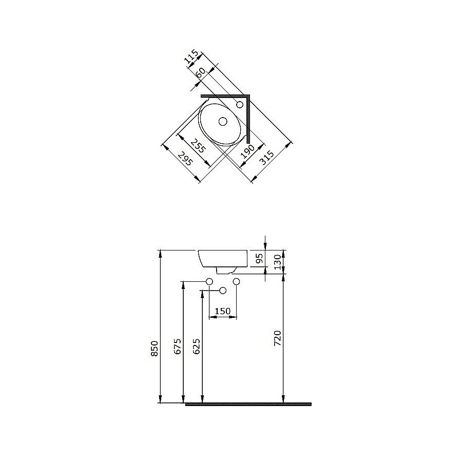 Раковина Berges Small 29,5 182011 белая купить в интернет-магазине Sanbest