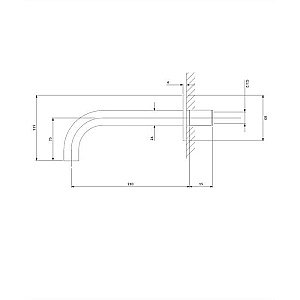 Излив OMNIRES Y WDYGL купить в интернет-магазине сантехники Sanbest