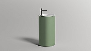 Раковина напольная Salini ARMONIA TOP 01 130125MRH 45 из искусственного камня S-Stone, белая матовая, цвет по RAL снаружи купить в интернет-магазине Sanbest