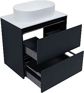 Тумба с раковиной Allen Brau Activity 70 1.34003.AM антрацит матовый/черный брашированный для ванной в интернет-магазине Sanbest