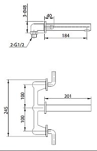 Смеситель для раковины Creavit Azure AZ1400S черный матовый купить в интернет-магазине сантехники Sanbest