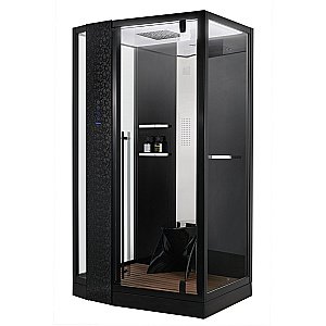 Душевая кабина Orans Diamond SR-89105LS Black стекло прозрачное/профиль черный купить в интернет-магазине Sanbest