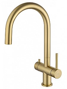 Смеситель для кухни c подключением фильтра WONZON & WOGHAND, Брашированное золото (WW-3211-BG) купить в интернет-магазине сантехники Sanbest