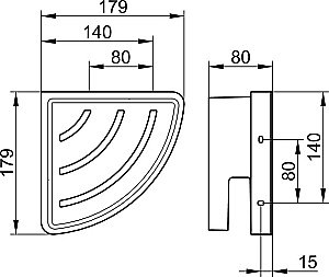Полка KEUCO MOLL 12757010001 18 хром/антрацит купить в интернет-магазине сантехники Sanbest