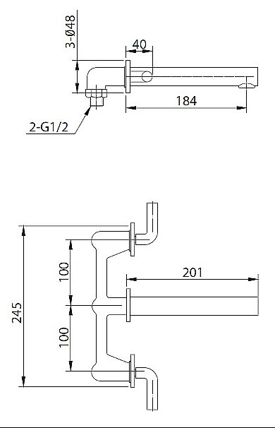 Смеситель для раковины Creavit Azure AZ1400S черный матовый купить в интернет-магазине сантехники Sanbest