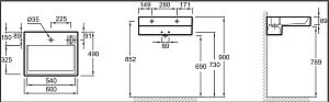 Раковина Jacob Delafon TERRACE 60 EXE9112-00 белая купить в интернет-магазине Sanbest