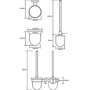 Набор аксессуаров Bemeta Omega 6 204601 хром купить в интернет-магазине сантехники Sanbest