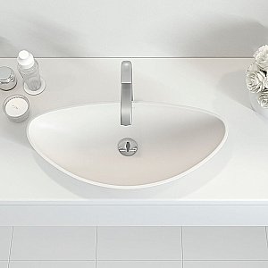 Раковина накладная Montebianco GONDOLA 13042 белая матовая купить в интернет-магазине Sanbest