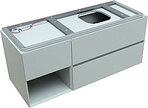 Тумба с раковиной Allen Brau INFINITY 120 папирус матовый для ванной в интернет-магазине Sanbest