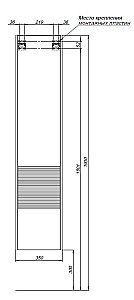 Шкаф-пенал Aquanet Вита 332447 35 белый матовый для ванной в интернет-магазине сантехники Sanbest