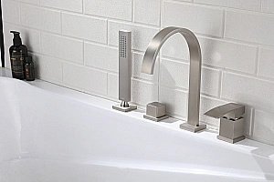 Смеситель для ванны ABBER Wasserfall AF8613SP сатин купить в интернет-магазине сантехники Sanbest