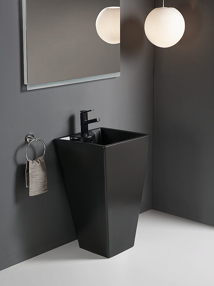 Раковина напольная WeltWasser Leerbach 10000013339 черная матовая купить в интернет-магазине Sanbest