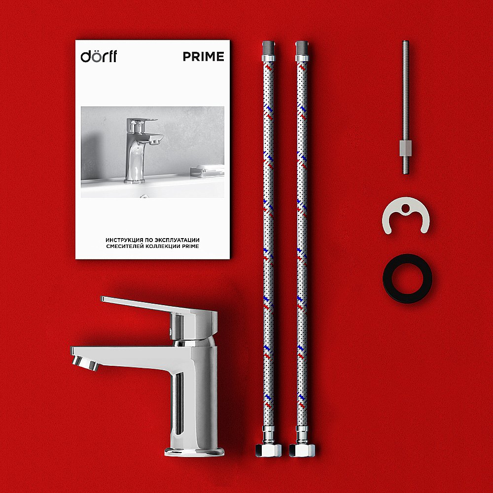 Смеситель для раковины Dorff Prime D4002100 хром купить в интернет-магазине сантехники Sanbest