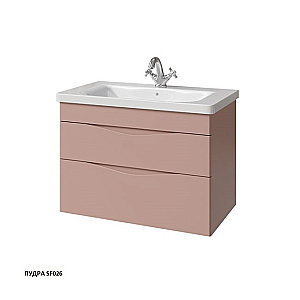 Тумба с раковиной Caprigo Lento 80 два ящика, цвет на выбор для ванной в интернет-магазине Sanbest