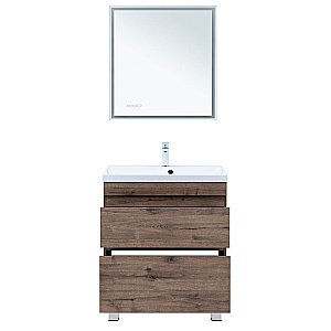 Тумба с раковиной Aquanet Нота New 75 344142+281221 дуб веллингтон табак для ванной в интернет-магазине Sanbest