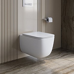Унитаз подвесной BelBagno LUCE-TOR BB076CH-TOR/SC белый, с крышкой микролифт, безободковый, слив-торнадо купить в интернет-магазине Sanbest