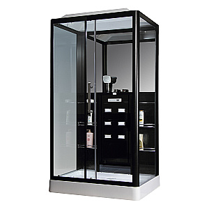 Душевая кабина Loranto Selak CS 129 3A 90х150 прозрачное стекло/профиль черный купить в интернет-магазине Sanbest