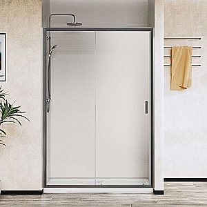 Душевая дверь Vincea City 150 VDS-5CT150CLGM стекло прозрачное/профиль вороненая сталь купить в интернет-магазине Sanbest