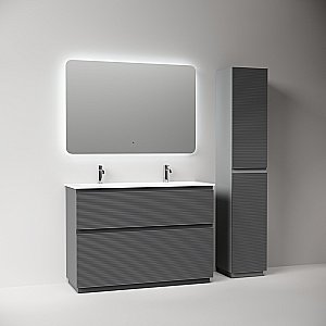 Тумба с раковиной Sancos FOLK Floor FL120FGS/CN7016 120 Grey soft для ванной в интернет-магазине Sanbest