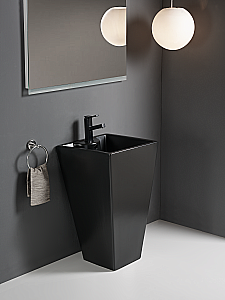 Раковина напольная WeltWasser Leerbach 10000013339 черная матовая купить в интернет-магазине Sanbest