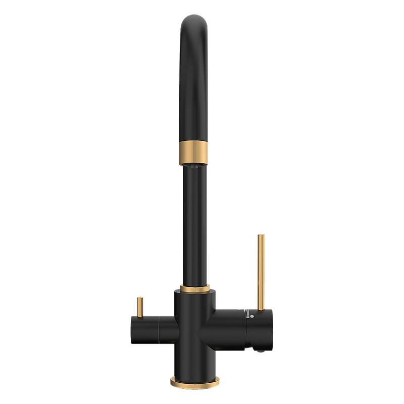 Смеситель для кухни Elghansa 56B5216-BlackGold черный матовый/золото купить в интернет-магазине сантехники Sanbest