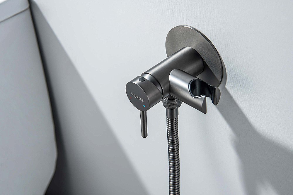 Гигиенический душ Aquatek Европа AQ1021BGM оружейная сталь купить в интернет-магазине сантехники Sanbest