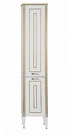 Пенал Aquanet Паола 40 белый/патина золото для ванной в интернет-магазине сантехники Sanbest