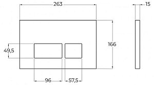 Кнопка для инсталляции BelBagno BB042BL купить в интернет-магазине сантехники Sanbest