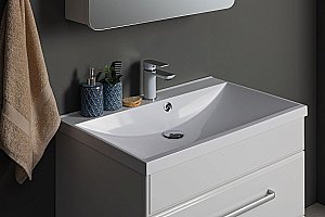 Тумба с раковиной Aquanet Лукка 302397 75 белый для ванной в интернет-магазине Sanbest