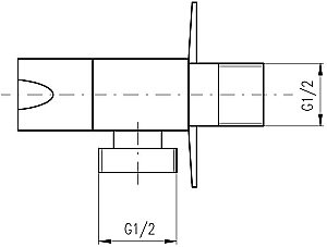 Угловой вентиль Rav-Slezak AP004/12 хром купить в интернет-магазине сантехники Sanbest