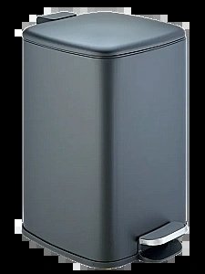 Ведро для мусора WeltWasser Berg 10000013411 черное матовое купить в интернет-магазине сантехники Sanbest