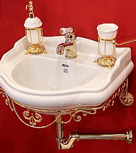 Консоль с раковиной Migliore Bella ML.BLL-24.155.DO золото для ванной в интернет-магазине сантехники Sanbest