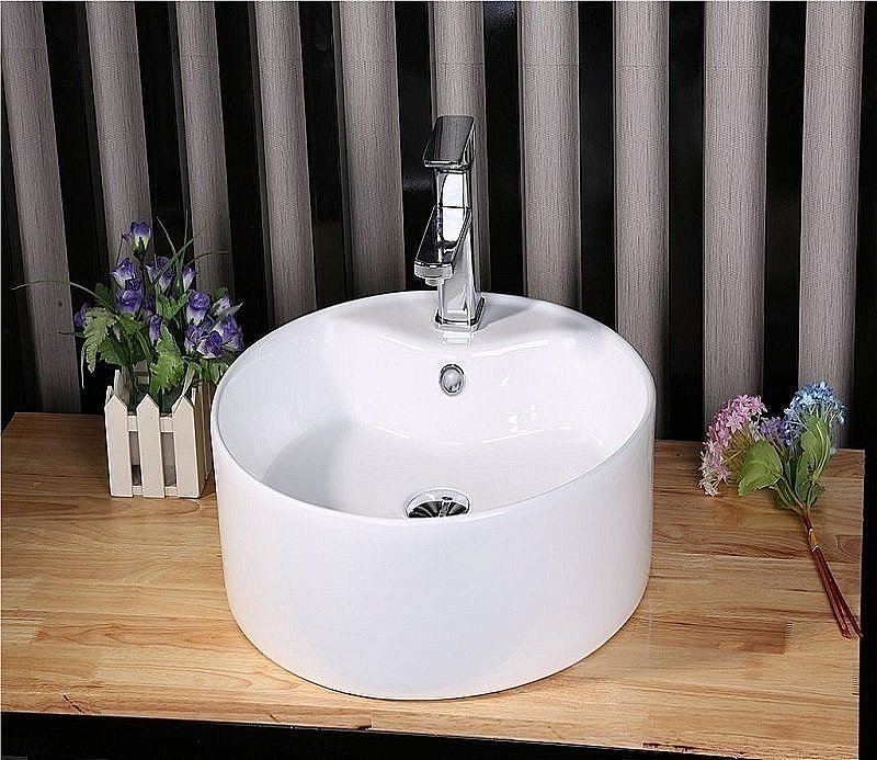 Раковина накладная Ceramalux N 41,5 7026B белая купить в интернет-магазине Sanbest