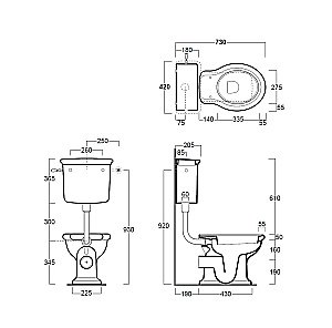 Унитаз SIMAS Lante LA02 с фронтальной ручкой хром, белый купить в интернет-магазине Sanbest
