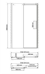 Душевая дверь WasserKRAFT Alme 15R05 120 купить в интернет-магазине Sanbest