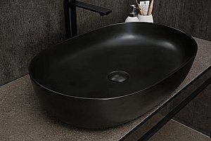 Раковина накладная Gid Lago 61 Bm1348 53355 черная матовая купить в интернет-магазине Sanbest