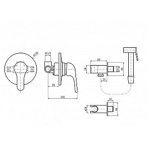 Гигиенический душ Rav-Slezak Sazava SA542/1 хром купить в интернет-магазине сантехники Sanbest