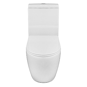 Унитаз напольный Azario Renda AZ-8693 белый, безободковый, с бачком, с крышкой микролифт купить в интернет-магазине Sanbest