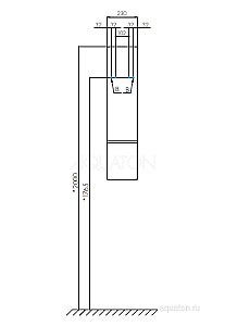 Шкаф модульный Акватон Мишель 23 темное дерево для ванной в интернет-магазине сантехники Sanbest