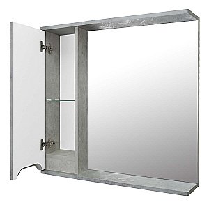 Зеркало со шкафом Loranto Florena 80 светлый бетон купить в интернет-магазине сантехники Sanbest