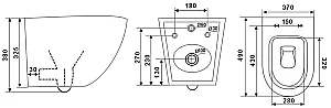 Унитаз Timo Kulo TK-403MB безободковый, с крышкой микролифт, черный матовый купить в интернет-магазине Sanbest
