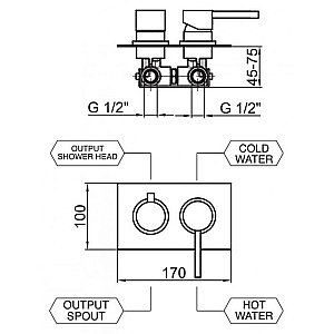 Смеситель для душа Webert Elio EL860101560 купить в интернет-магазине сантехники Sanbest