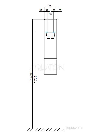 Шкаф модульный Акватон Мишель 23 темное дерево для ванной в интернет-магазине сантехники Sanbest